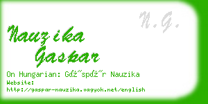 nauzika gaspar business card